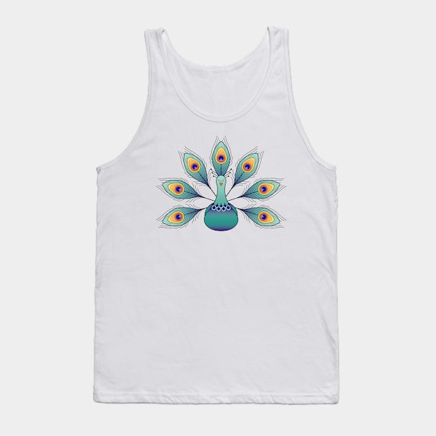 Peacock Tank Top by freshinkstain